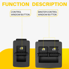2x For 1998-2010 Volkswagen Beetle Master Power Window Switch Front Left Right A 6B93BC-57