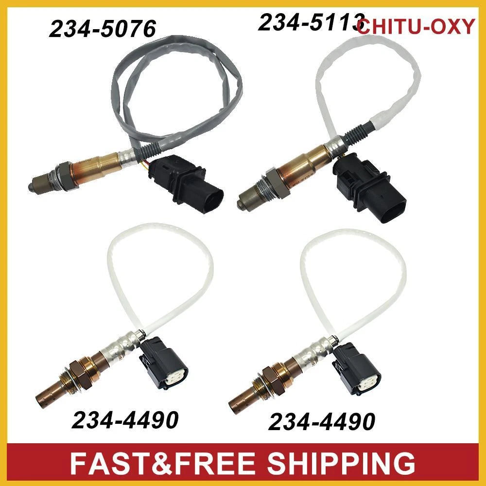 4PCS Up+Downstream Oxygen O2 Sensor For 2011-2014 Ford F-150 3.5L Turbocharged 6B93BC-57