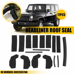 HARD TOP FOAM BLOCKER SEAL KIT FIX LEAKS 68026937AB FOR 2007-18 JEEP JK WRANGLER 6B93BC-57