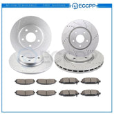 Front Rear Brake Rotors And Metallic Pads For Ram C/V 2012-15 Vw Routan 2012-13 6B93BC-57