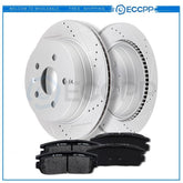 Rear Ceramic Brake Pads And Rotors For 10-16 17 Chevrolet Equinox GMC Terrain KOEEP