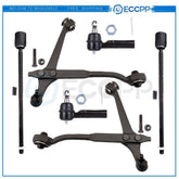 6pcs Front Control Arms Tie Rod Ends For Ford Windstar LX SE 3.8L 1999-2001