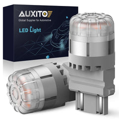 2X AUXITO 3157 4157 LED Amber Yellow Turn Signal Blinker Corner Light bulb 9SMD AUXITO
