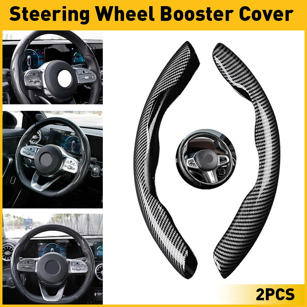 Carbon Fiber Car Steering Wheel Booster Cover Car Accessories For 15"/37-38CM EA 6B93BC-57