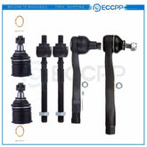 6Pcs Front Inner Tie Rods Lower Ball Joints Steering Part Fits 96-00 Honda Civic