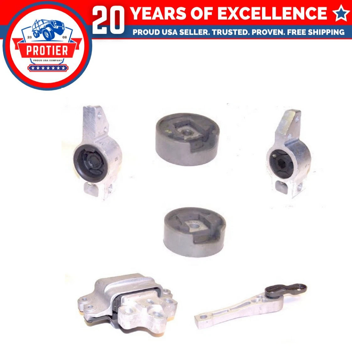 Motor & Trans Mount 6PCS Set Fit 2010-2014 Volkswagen Golf 2.0L Diesel for Auto 6B93BC-57
