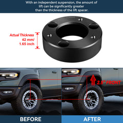 2.5" Front Leveling Kit & Front Struts & Rear Shocks For Ford F150 2009-2012 2WD