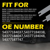4Pcs Left+Right Convertible Roof Top Hinge Cover Fits BMW E93 335i M3 M4 F83 EOA 6B93BC-57