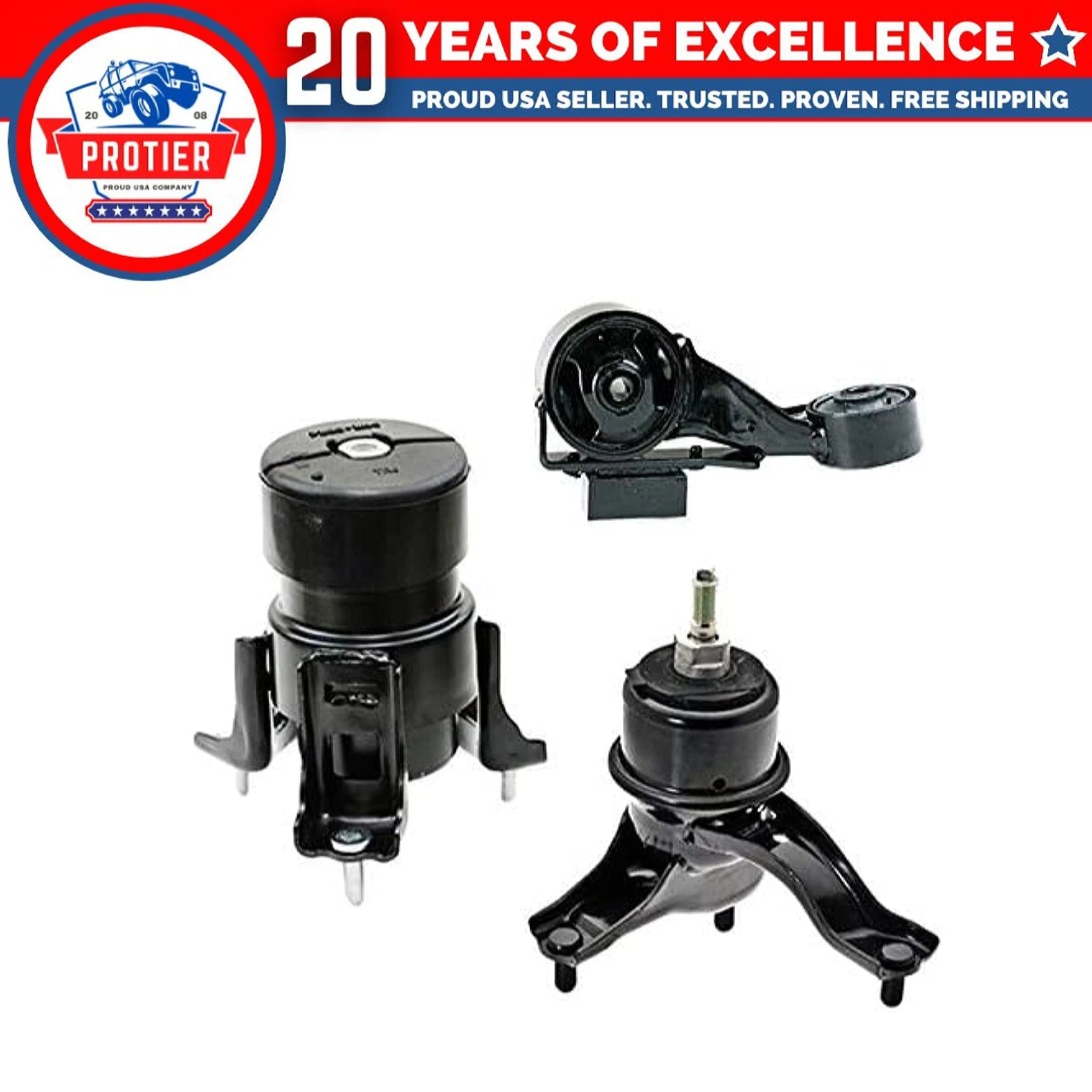 Engine Motor & Torque Mount Set 3pcs fits Toyota Sienna 3.3L 4WD 04-06: 9694, 6B93BC-57