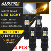 4X 3157 3457A White Amber Dual Color Switchback LED Turn Signal Light Bulb 16K A 6B93BC-57