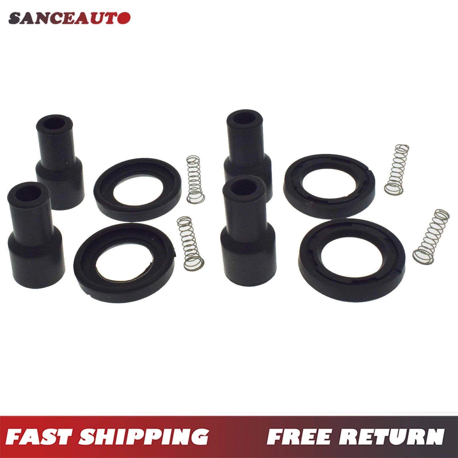 4 Sets Spark Plugs Cap Connector Ignition Coils Tip Cover 90919-11009 For Toyota 6B93BC-57