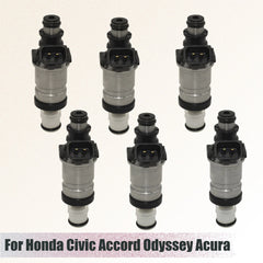 6x Fuel Injectors For Honda Civic Accord CR-V EX LX Acura RL TL 06164-P8A-A00 6B93BC-57