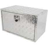 30" Aluminum Tool Box Truck Bed Trailer RV Toolbox w/ 2x Chain for Truck 6B93BC-57