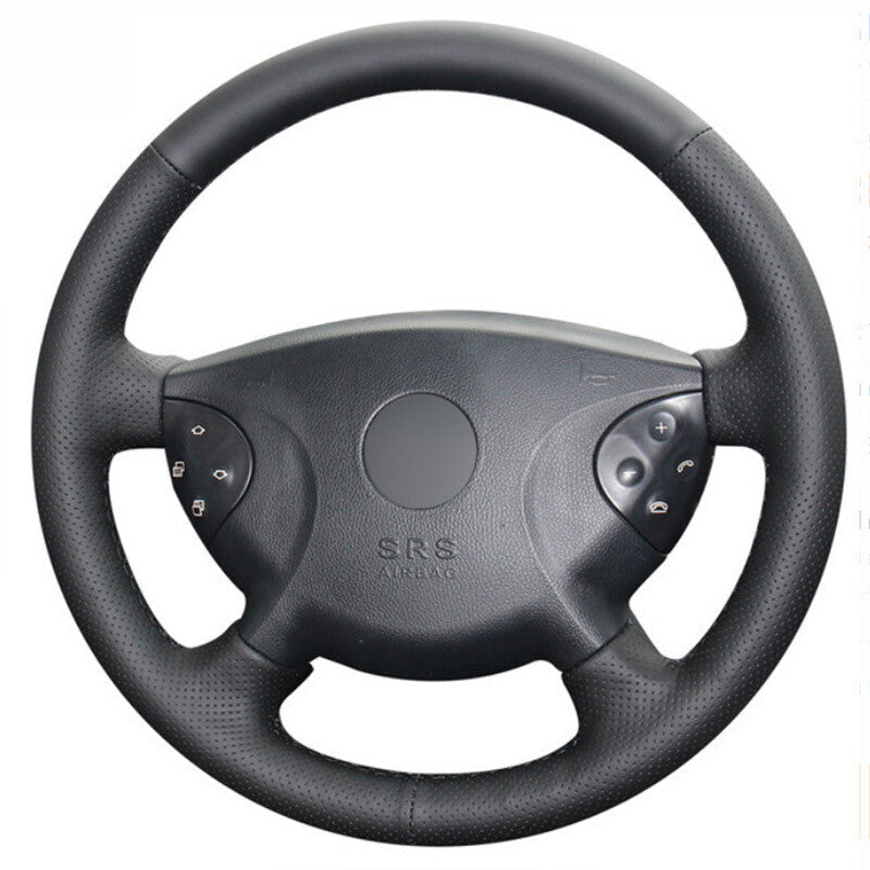 Top Leather Steering Wheel Hand-stitch on Wrap Cover For Benz W210 E63 E320 E280 6B93BC-57