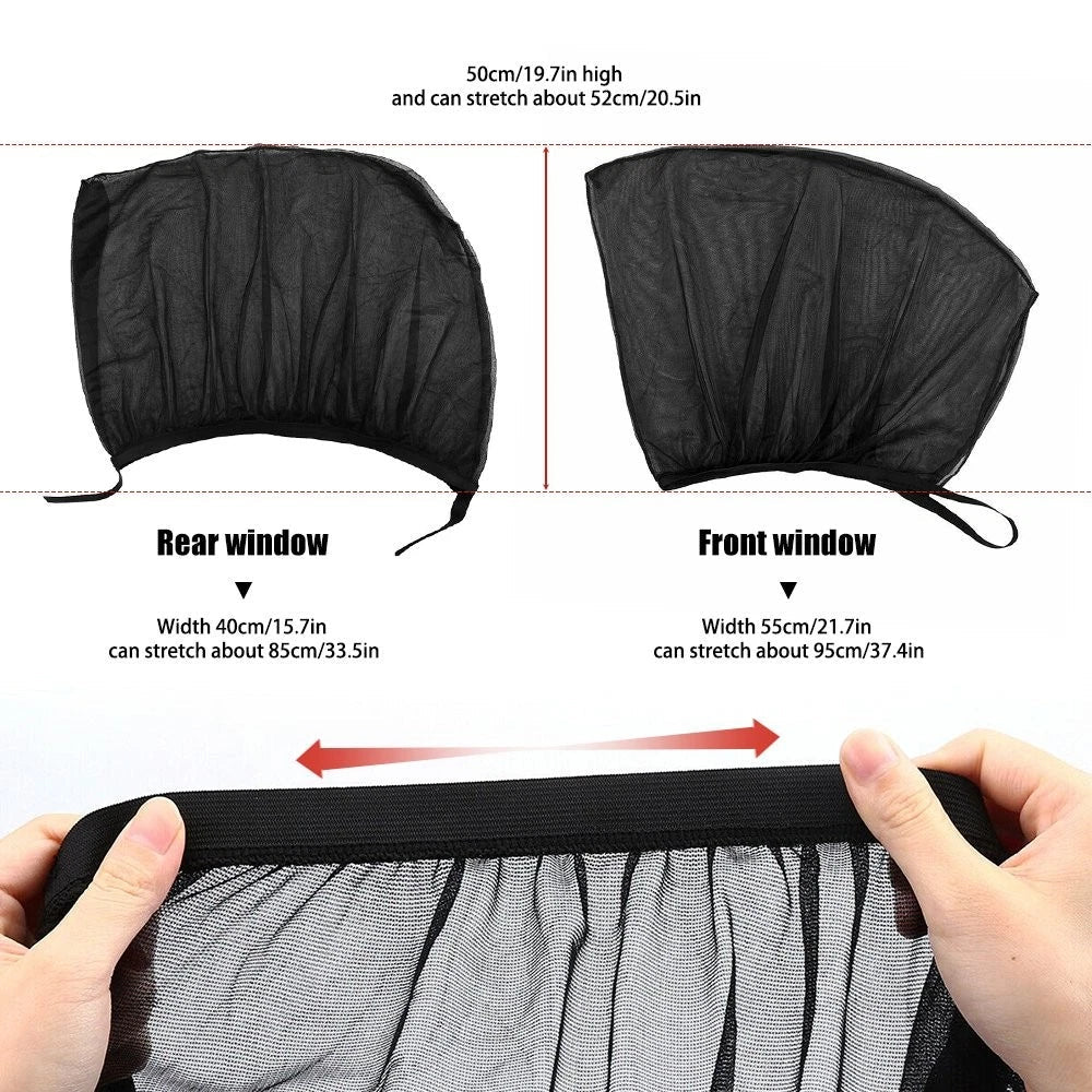 4Pcs Sun Shade Front & Rear Window Cover screen Sunshade Protector Car USA STOCK 6B93BC-57