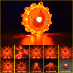 3 Safety LED Flare Disc Emergency Warning Flashing Light Roadside Strobe Beacon 6B93BC-57