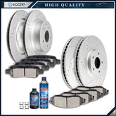 Front & Rear Brake Rotors Ceramic Pads For Infiniti G35 G37 M35 Nissan 350Z 370Z 6B93BC-57