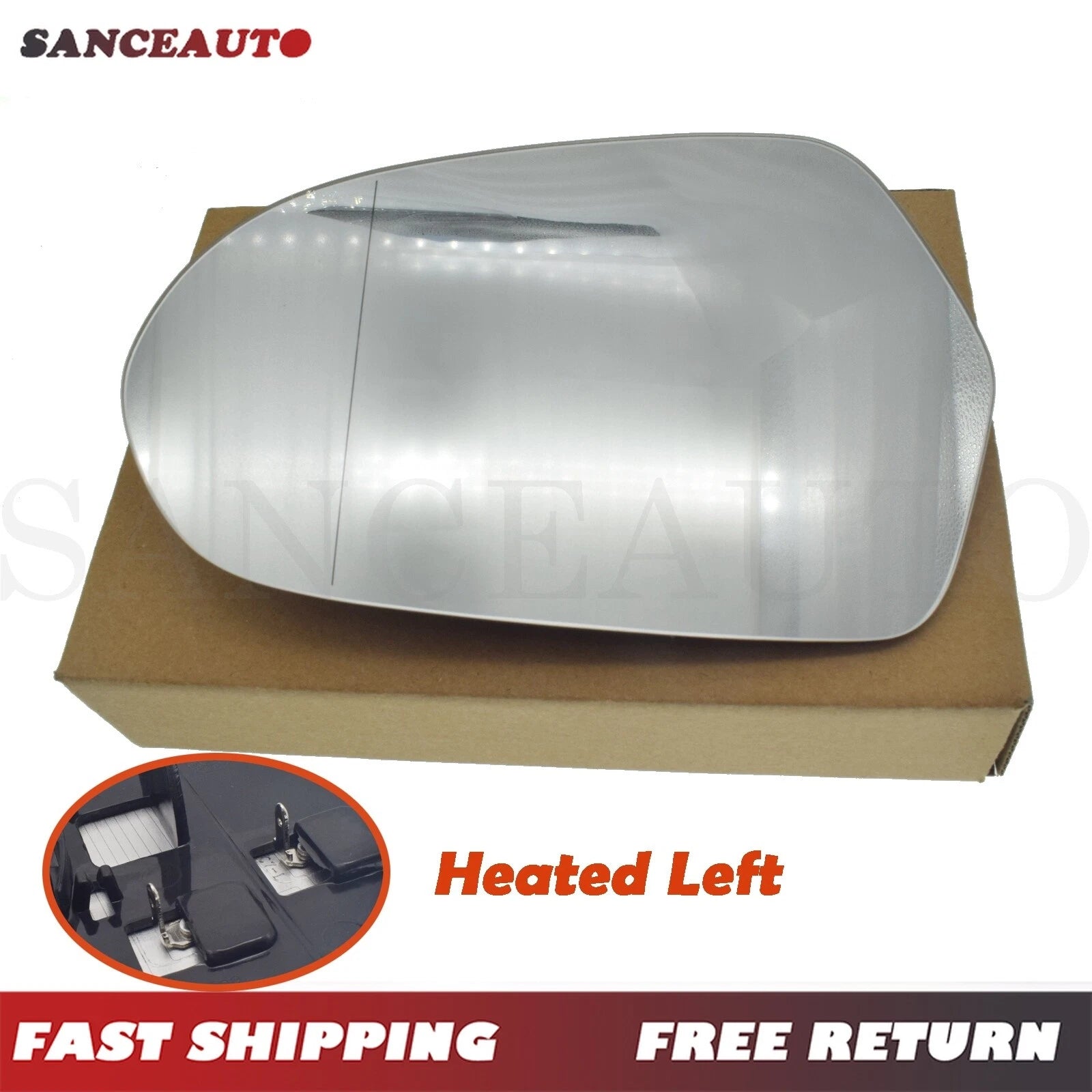 Door Rear Mirror Glass Heated Left Driver For AUDI A6 C7 S6 RS6 4G 4G0857535D 6B93BC-57