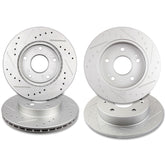 Front Rear Brake Rotors Discs For 2006 2007 2008 2009-2011 Honda Civic Slotted 6B93BC-57