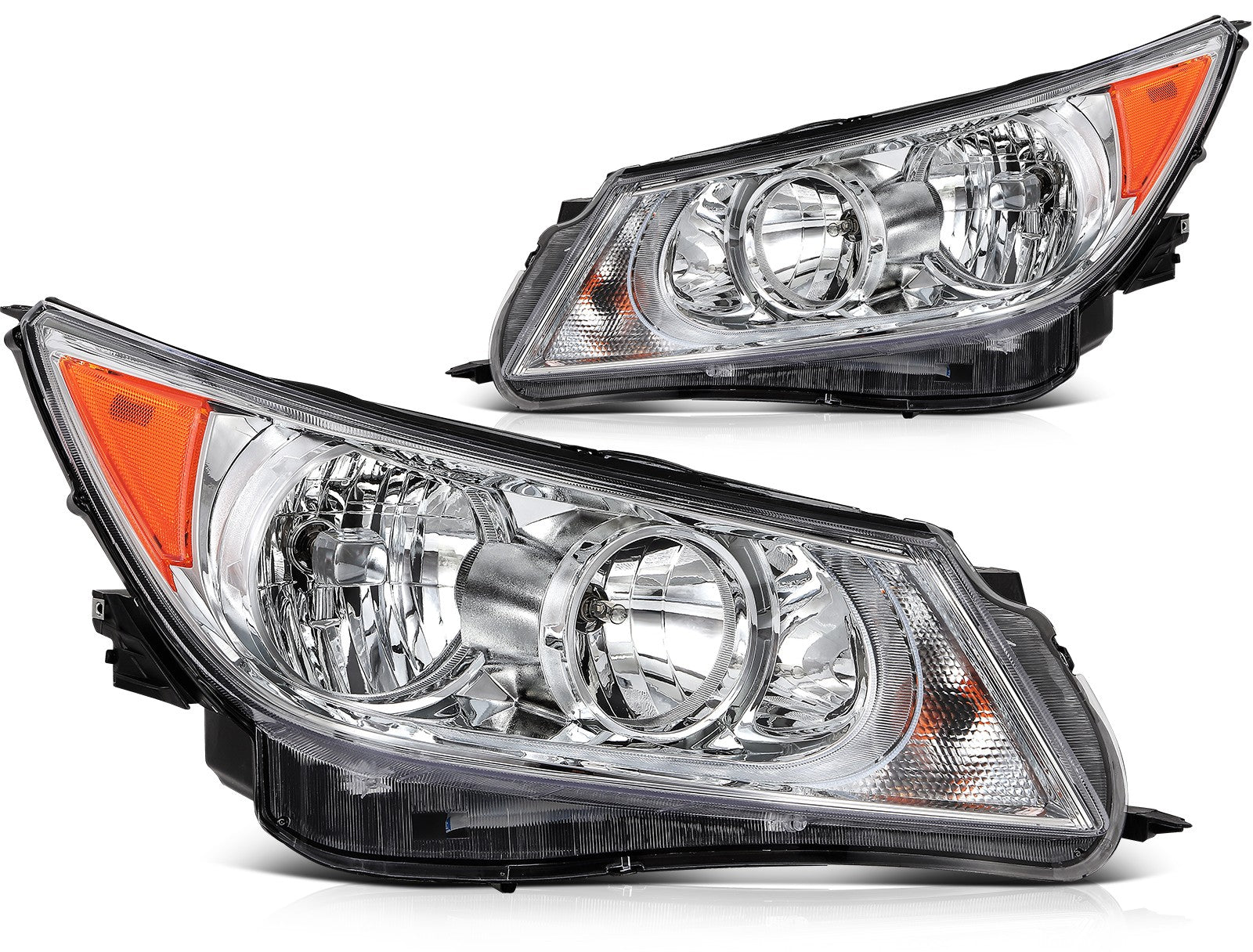 For 2010 2011-2013 Buick LaCrosse Chrome Housing Left+Right Headlights Assembly 6B93BC-57