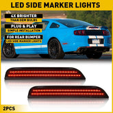 For 10-14 LED Mustang Ford Rear Smoke Marker Turn Side Lamps Signal Light 2pcs 6B93BC-57