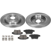 Rear Drilled Slotted Brake Rotors Black & Pads for Ford Five Hundred Taurus X V6 6B93BC-57