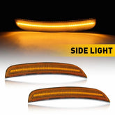 For 2015-up Chrysler 300 300C Front Bumper Side Marker Lamps Lights Amber Lens A 6B93BC-57
