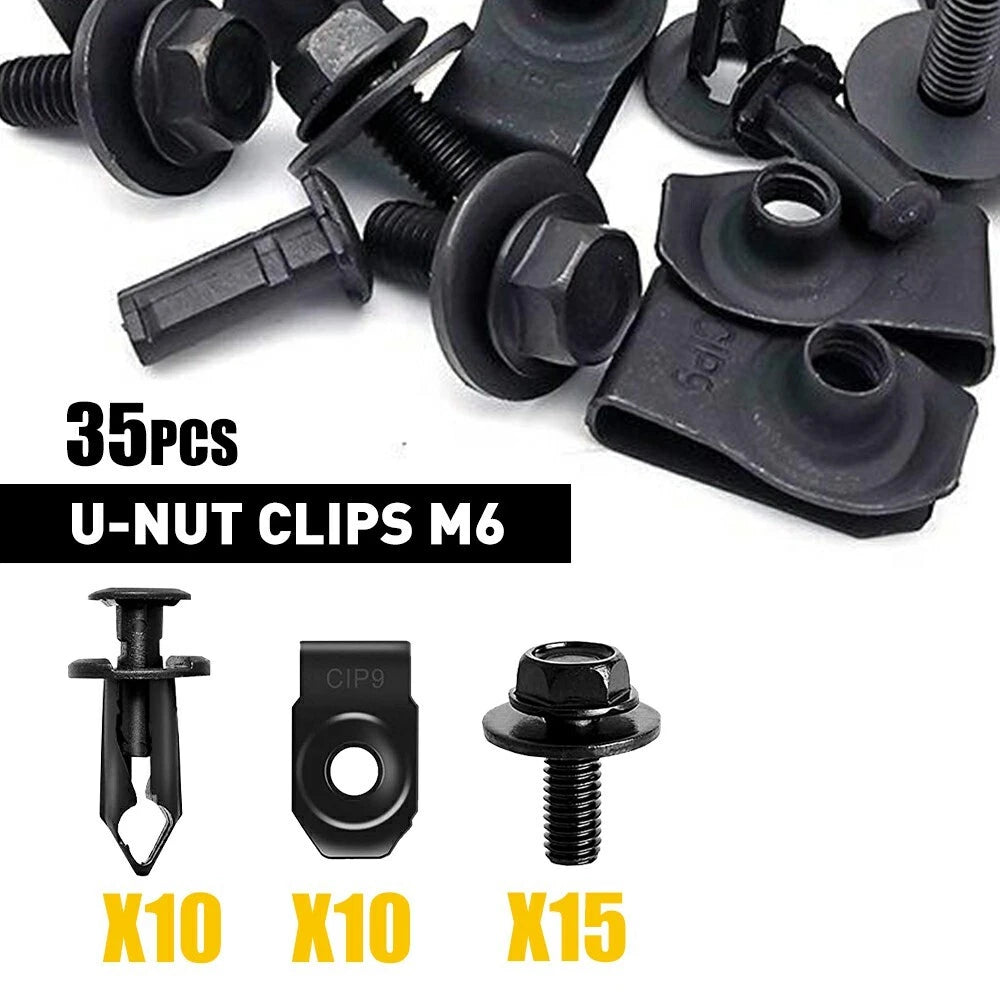 Body Bolts U-nut Clips Engine M6 Cover Undertray Splash Guard Shield For Honda 6B93BC-57