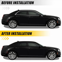 8x Fit 2011 12-2023 Chrysler 300 Side Window Chrome Delete Film Blackout Trim EA 6B93BC-57
