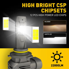 AUXITO 9005 H11 LED Headlights High/Low Beam Conversion Kit 6500K Upgrade 2023 AUXITO