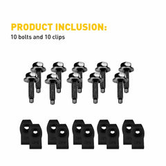 Car Truck Body Bolts U-nut Clips- 5/16-18 x 1-3/16"- 1/2" Hex- 40pcs/set- #374 6B93BC-57