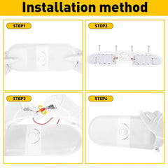180LED 12V CEILING FIXTURE DOME DOUBLE LIGHT FOR CAMPER MARINE RV RV 700LM 3X 6B93BC-57