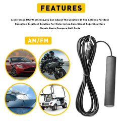 Universal Car Hidden Amplified Kit Antenna 12v Electronic Stereo AM/FM Radio 6B93BC-57