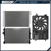 Electric Radiator Condenser Cooling Fan Kit For 2016 2017 2018 Chevrolet Malibu KOEEP