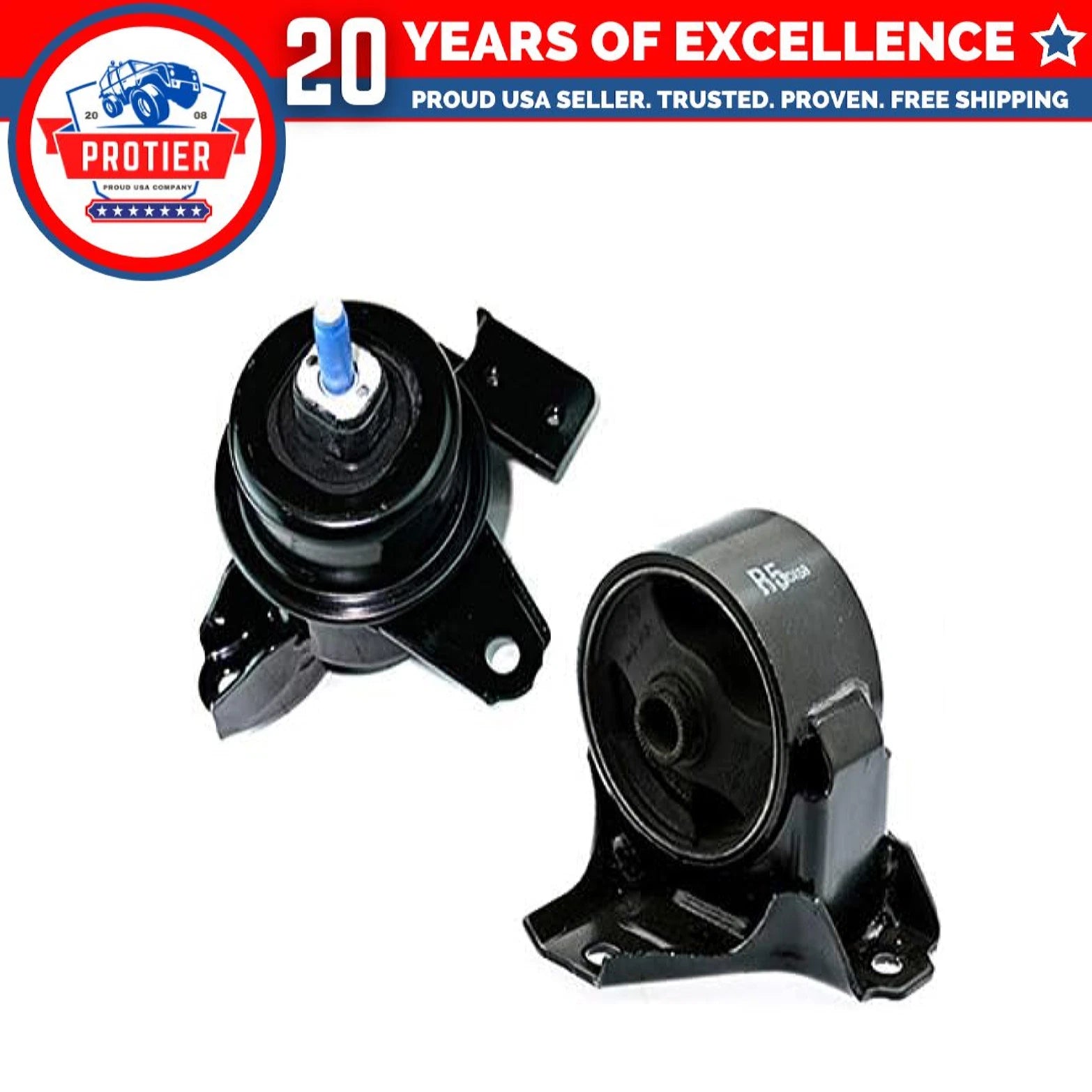 Fits 2007-2009 Kia Amanti 3.8L Front & Front Right Motor Mount Set 2pcs : 6B93BC-57