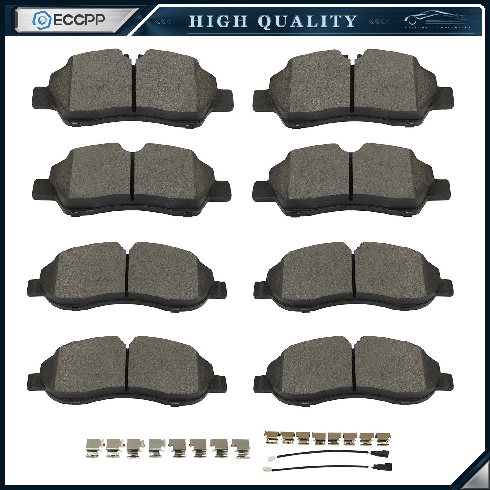 4pc Front Rear Ceramic Brake Pads for Ford Transit-150 Transit-250 Transit-350 KOEEP