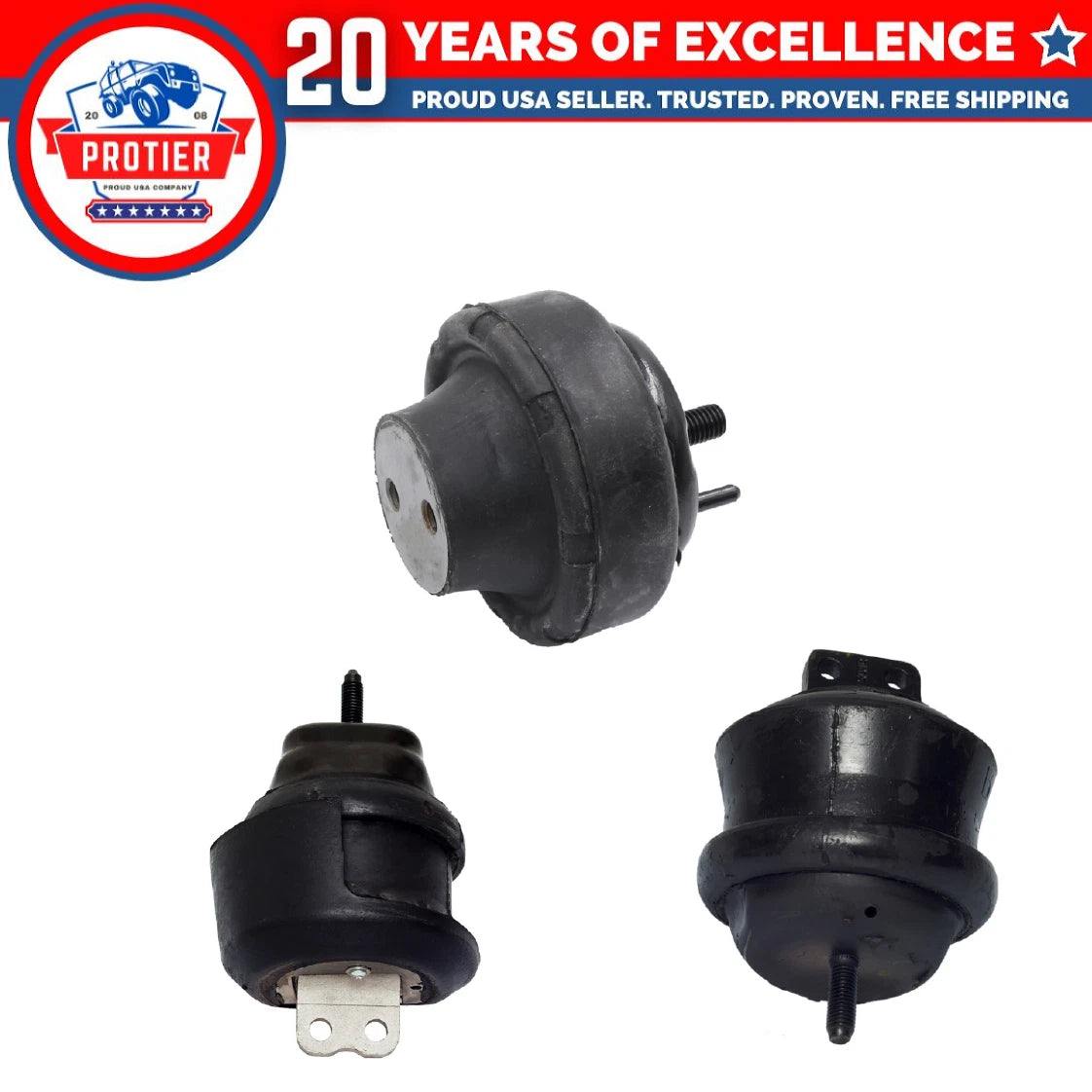 Engine Motor & Trans Mount Set 3PCS for 1993 - 1995 Ford Taurus 3.2L Replaces 6B93BC-57