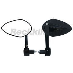 7/8" 22mm Rear View Side Mirrors Handle Bar End For Honda Yamaha Kawasaki Suzuki
