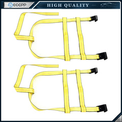For Tow Dolly Car Tire Basket Straps Wheel Net Set Flat Hook Yellow 2Pcs
