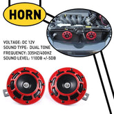 2pcs/set 12V 115DB Super Loud Compact Electric Blast Dual Tone Car Air Horn Kits 6B93BC-57