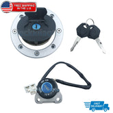 For Kawasaki Ninja ZX6R ZX7R ZX9R ZZR400 ZXR750 Ignition Switch Gas Cap Lock Set
