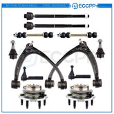 12pcs For 2008 - 2013 Cadillac Escalade Lower Control Arm Wheel Bearing Tie Rod 6B93BC-57
