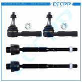 4x For Dodge Dakota & Mitsubishi Raider 2WD 4WD Front Inner Outer Tie Rod Links 6B93BC-57