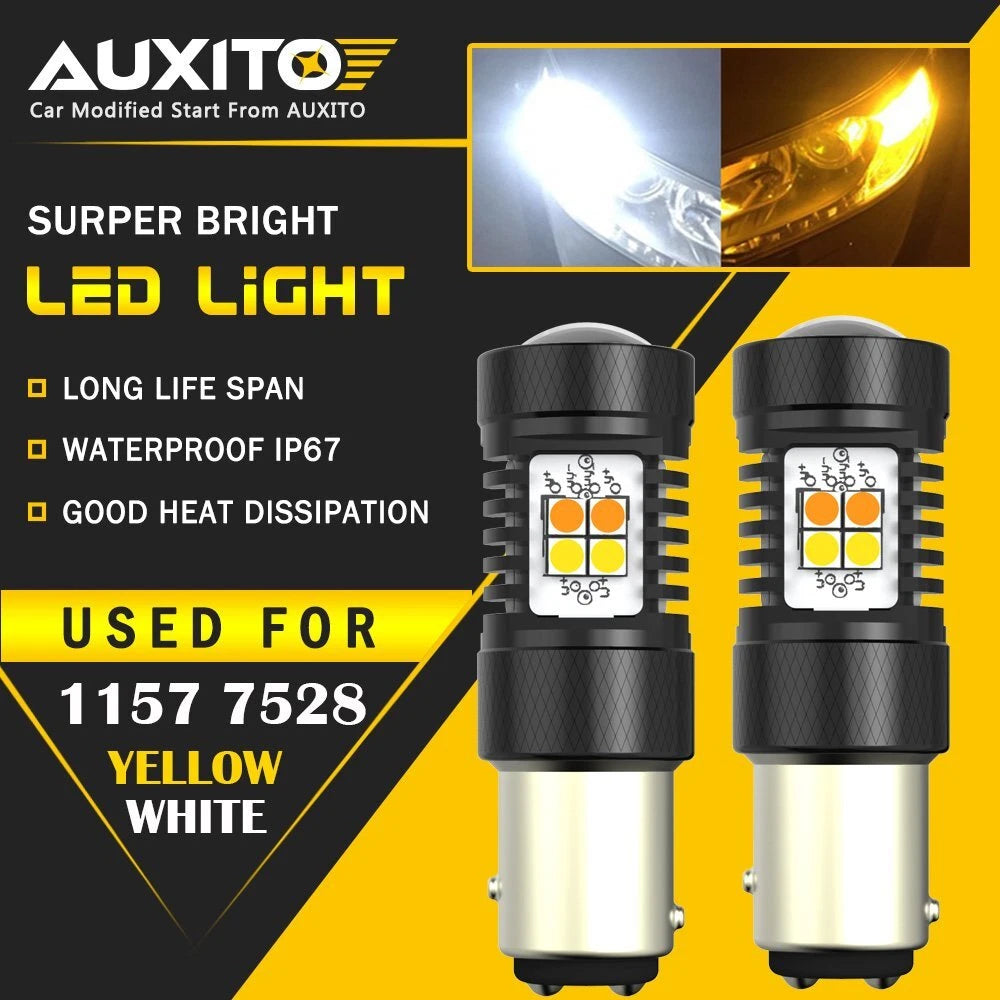 AUXITO 1157 LED Turn Signal Light Bulb Switchback Amber White Anti Hyper Flash A AUXITO