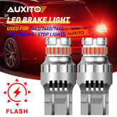 AUXITO LED Brake Tail Signal Light Bulbs 7443 7440 Flash Strobe Red Bright USA AUXITO