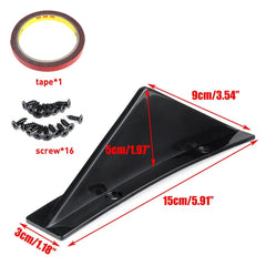 For Dodge Charger Challenger Rear Diffuser Shark Fins Bumper Lip Splitter Glossy 6B93BC-57