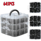645pc Auto Fastener Mixed Car Clips Bumper Trim Fender Plastic Rivet Push Pins A 6B93BC-57