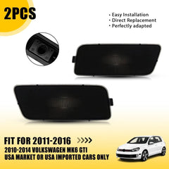 2X For 2010 11 12 13 14 VW MK6 Golf GTI Smoke Bumper Side Marker Light Housing A 6B93BC-57