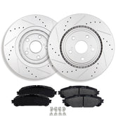 Front Drilled Rotors + Brake Pads for Toyota Sienna Highlander Lexus RX350 NX300 6B93BC-57