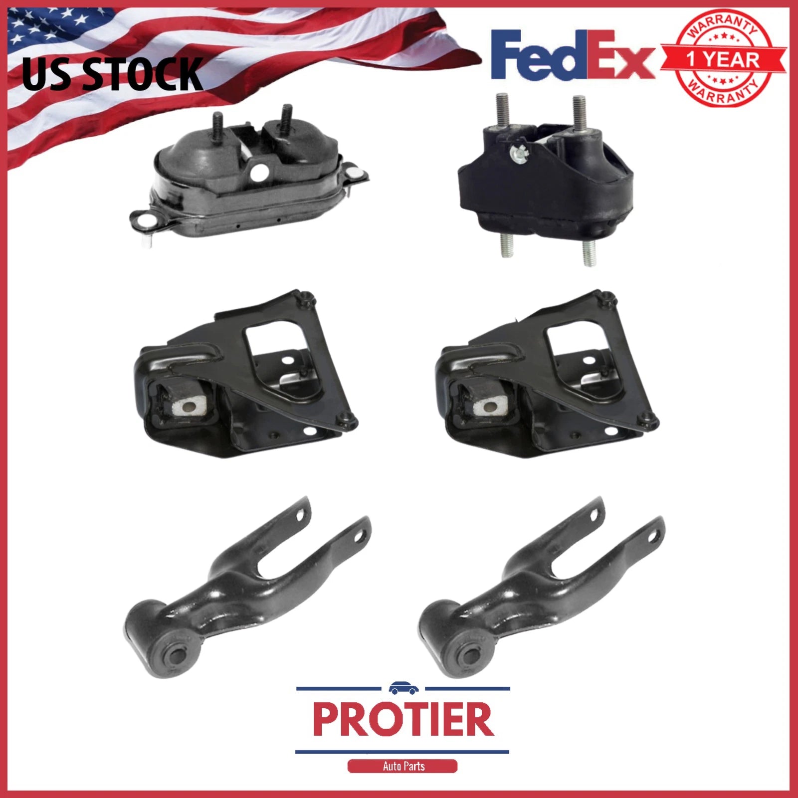 Engine Motor & Trans Mount 6PCS Set for Pontiac Grand Prix 3.8L 97-03 6B93BC-57